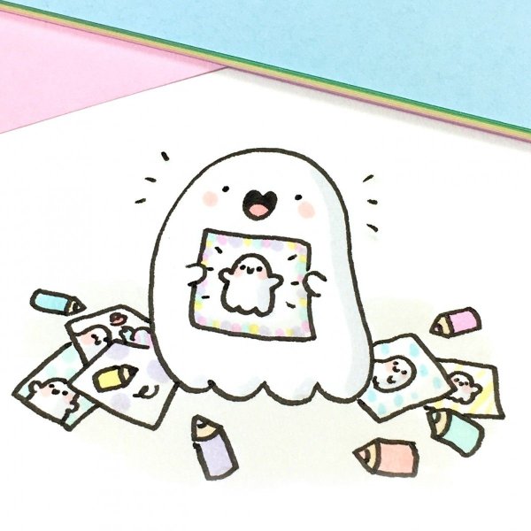 Милые привидения для срисовки