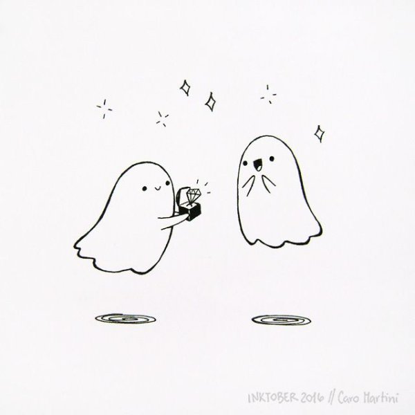 Милые приведения для срисовки