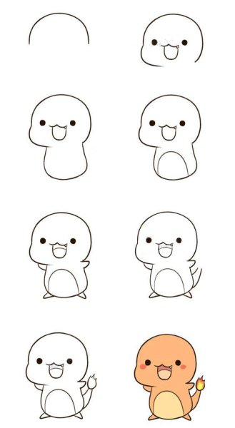 Милые рисунки по этапно