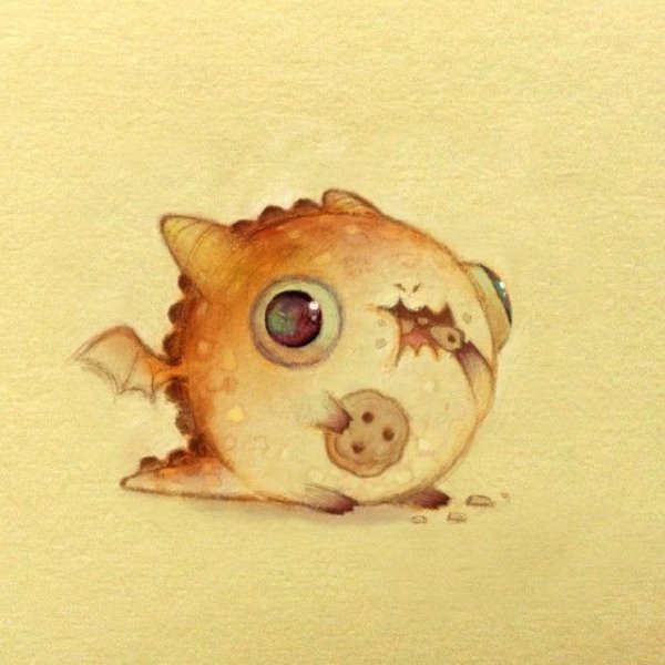 Милые круглые дракончики