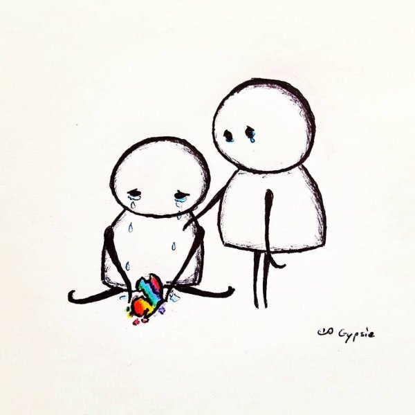 Два нарисованных человечка