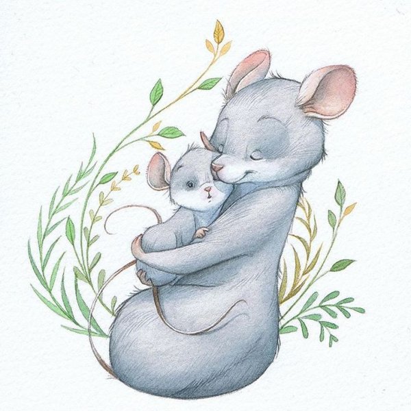 Мышка с мышатами