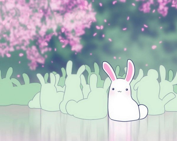 Милый фон с зайчиками