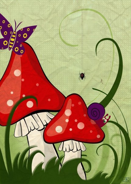Мухомор аниме