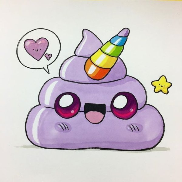 Рисунки для срисовки какашка