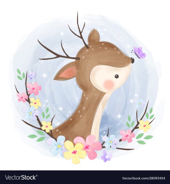 Олененок иллюстрация