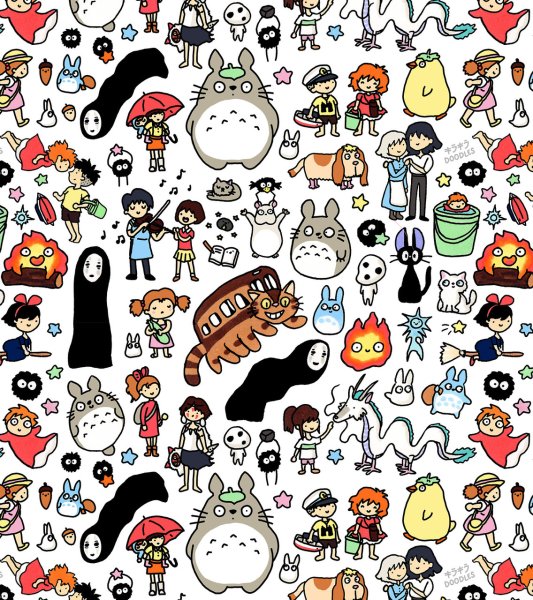 Много рисунков на одном листе