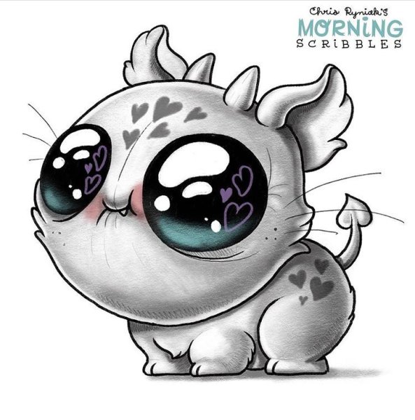 Милые зверьки карандашом