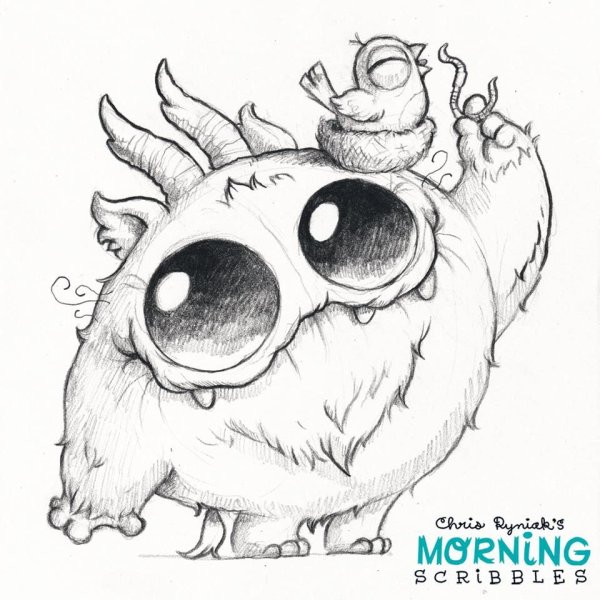 Morning рисунки карандашом монстрики