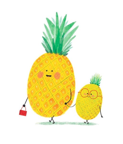 Милые фрукты ананас