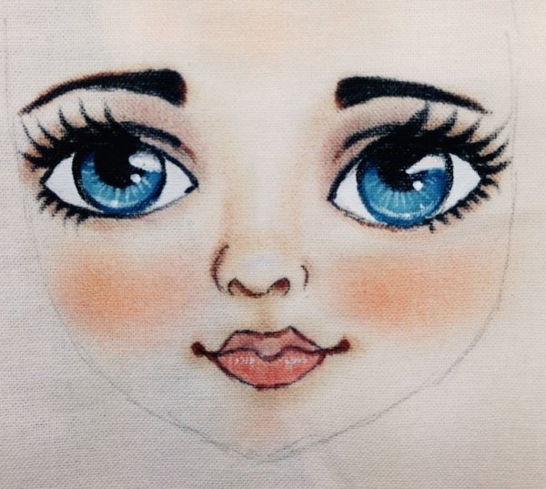 Личико куклы нарисовать