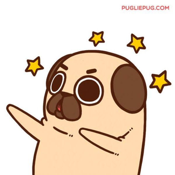 Мопсы Каваи для срисовки