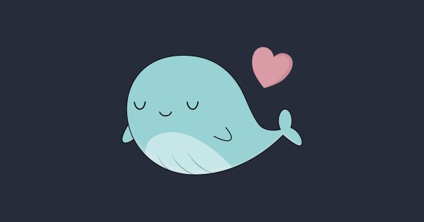 Нарисовать милого кита