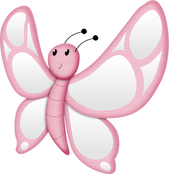 Розовые детские бабочки