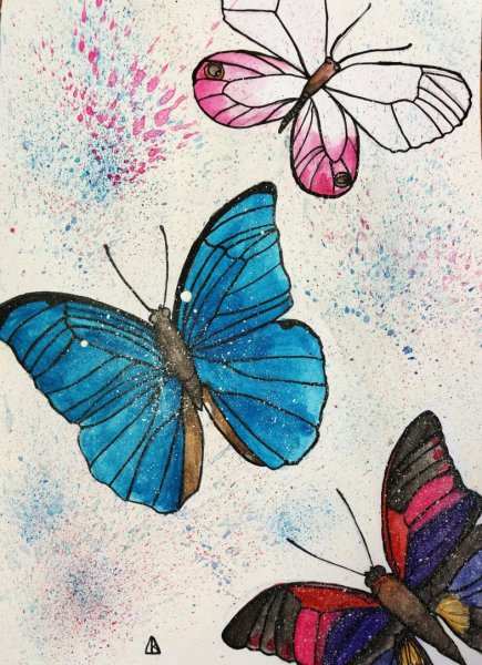 Рисование бабочки