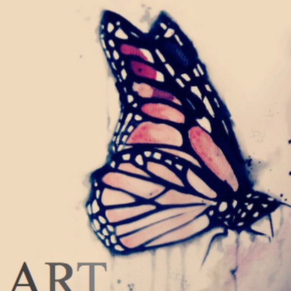 Бабочка тату эскиз