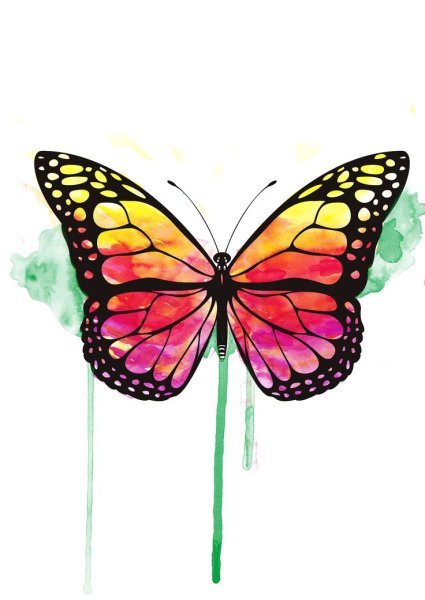 Рисование бабочки