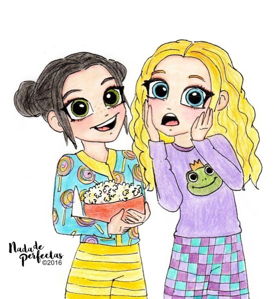 Подруги в мультяшном стиле
