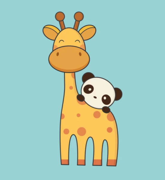 Жирафики для срисовки