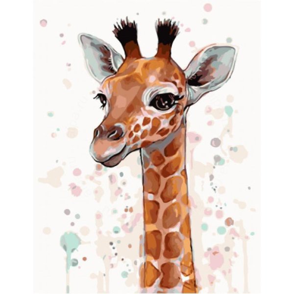 Жираф гуашью
