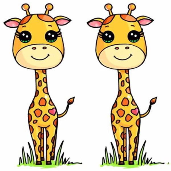Милые Жирафики для срисовки