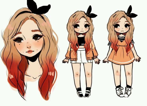 Стили рисования девушек