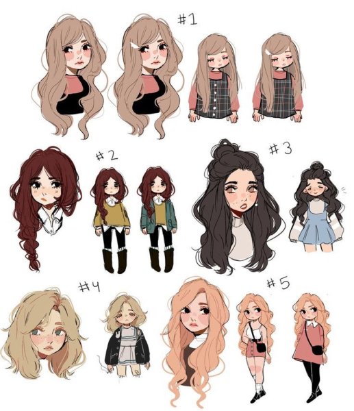 Персонажи в разных стилях