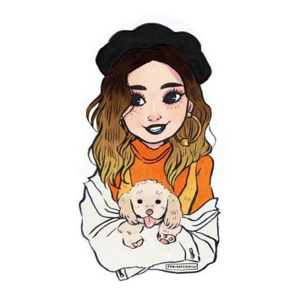 Милые девочки в мультяшном стиле