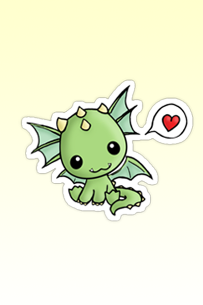 Милые дракончики для срисовки