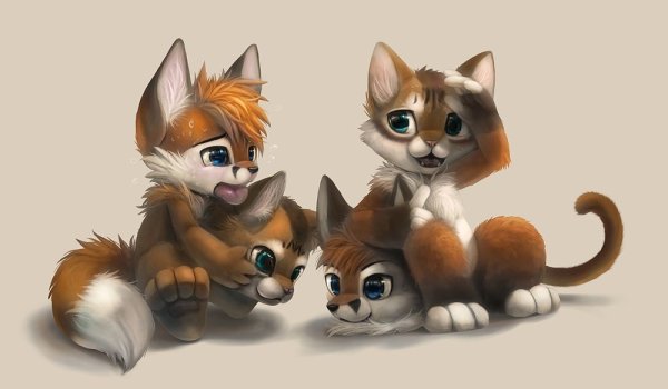 Кот и лиса аниме