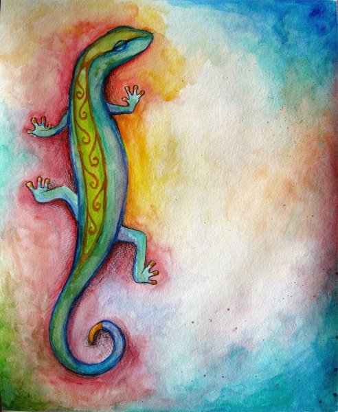 Ящерица для рисования