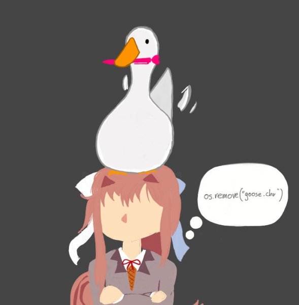 Гусь с ножом