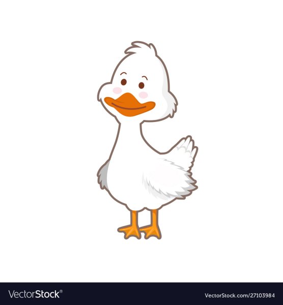 Гусь милый мультяшный