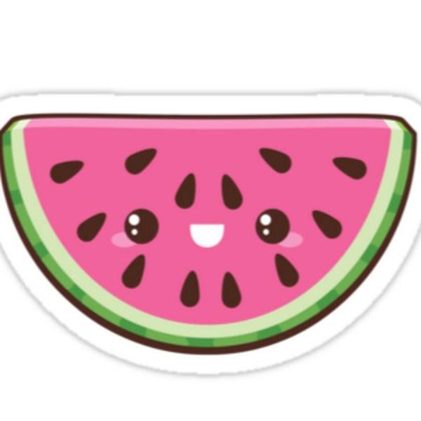 Долька арбуза с глазками