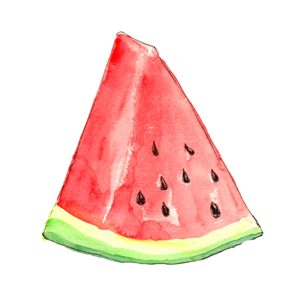 Нарисовать кусочек арбуза