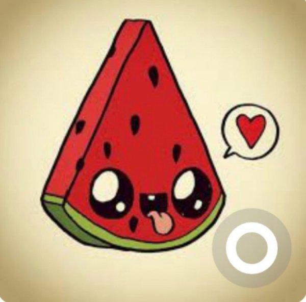 Кавайные рисунки арбузик