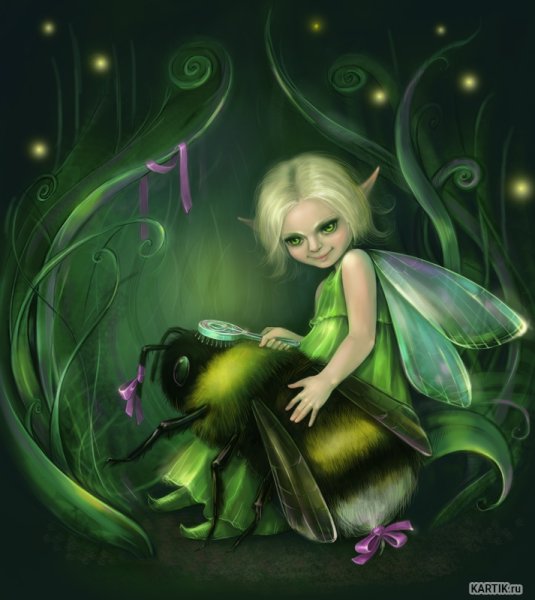 Зеленоглазая эльфийка