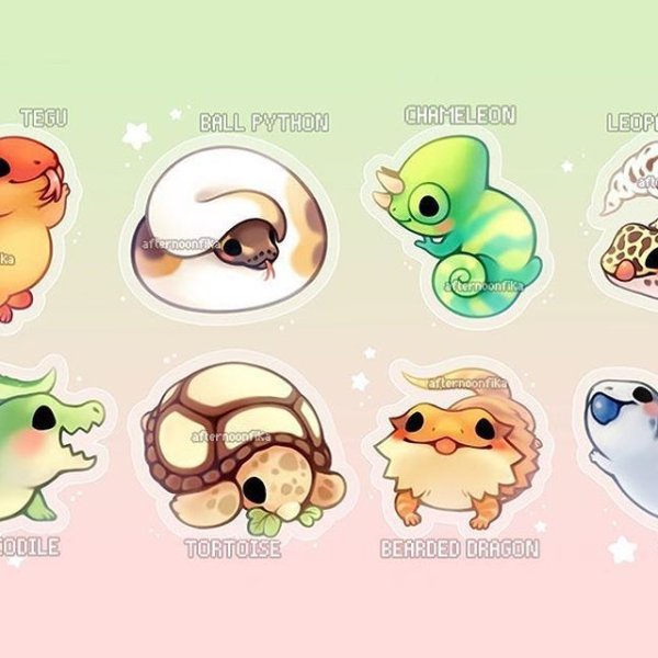 Ящерица рисунок милый