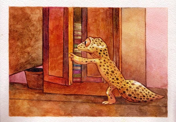 Милые ящерицы арт