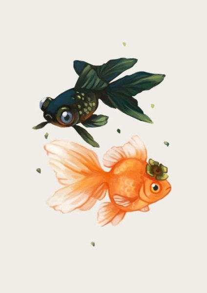 Милые золотые рыбки