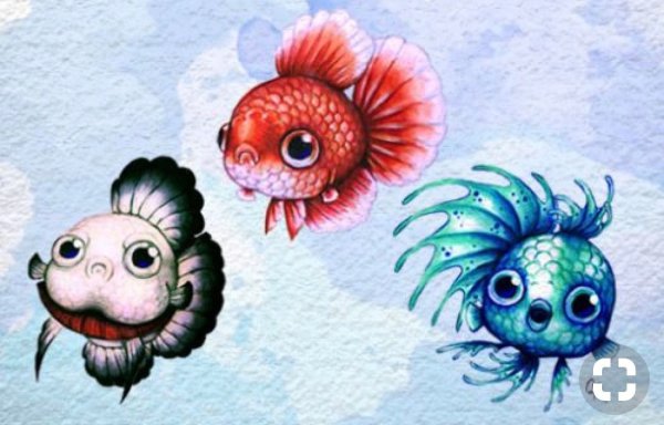 Милые рыбки зарисовки