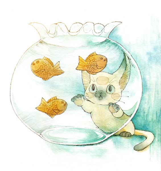 Рыбка в аквариуме арт