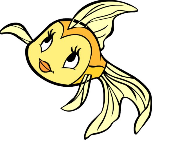 Золотые рыбки мультяшные