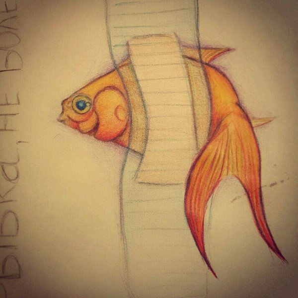 Нарисовать милую рыбку