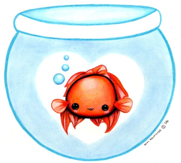 Мультяшные милые рыбки