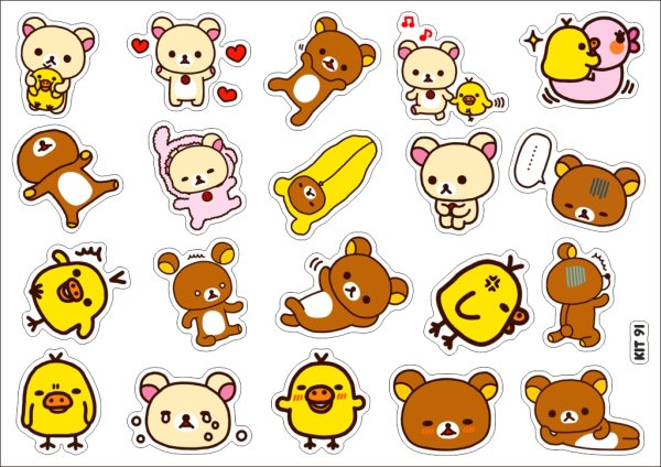 Рилаккума наклейки