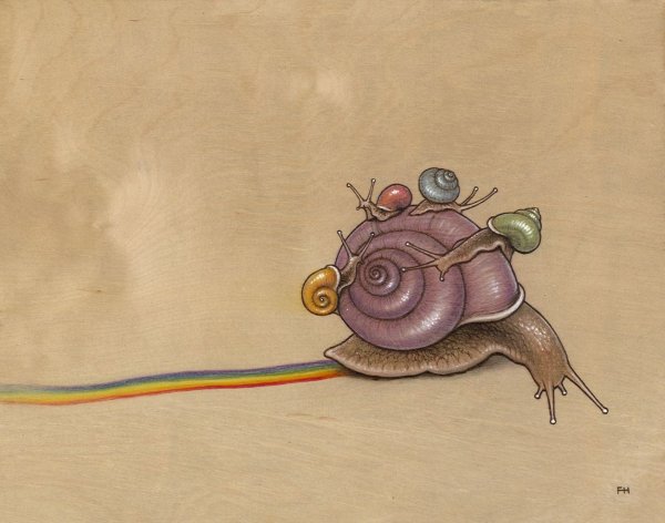 Милые улитки арт