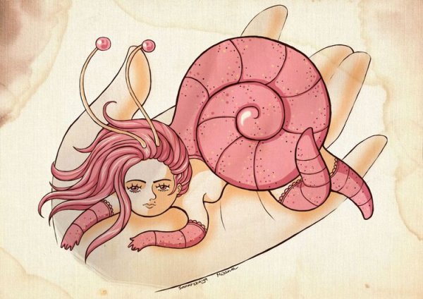 Милые улитки арт