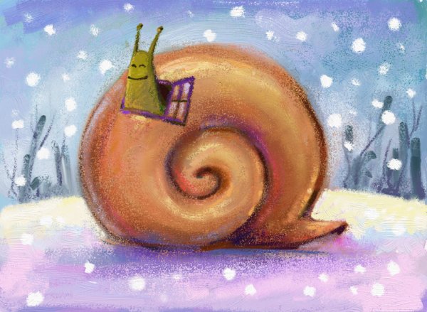 Прикольная улитка