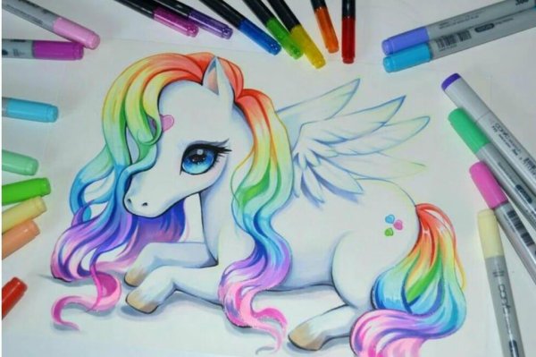 Единорог для рисования красивый